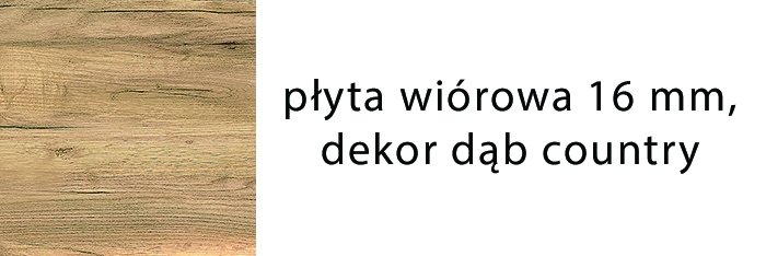 Półsłupek z szufladą i półką MODUS LOFT Liczba drzwi bez drzwi
