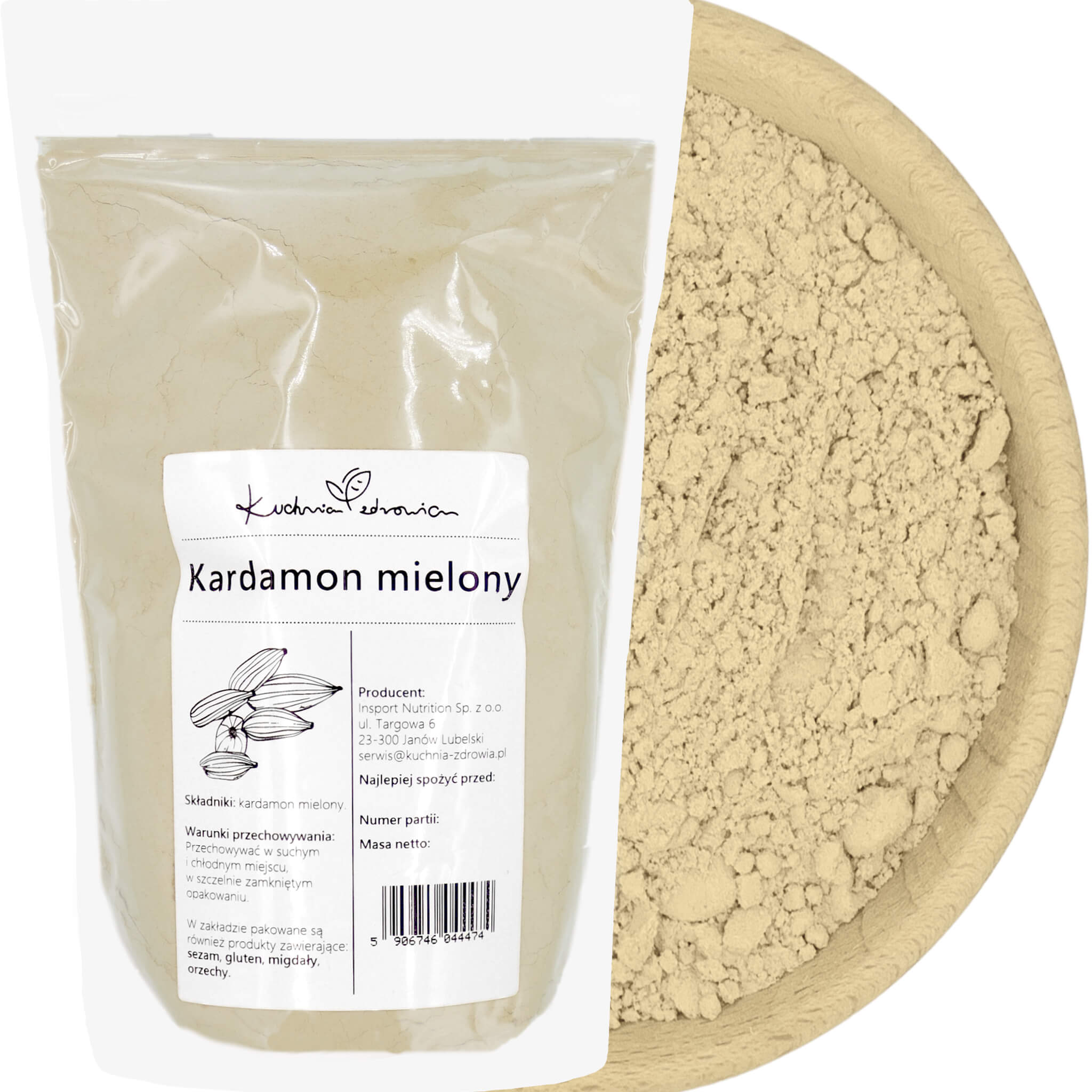 Mletý Kardamom 1 kg Ideální pro Pečení Kávy Kuchnia Zdrowia