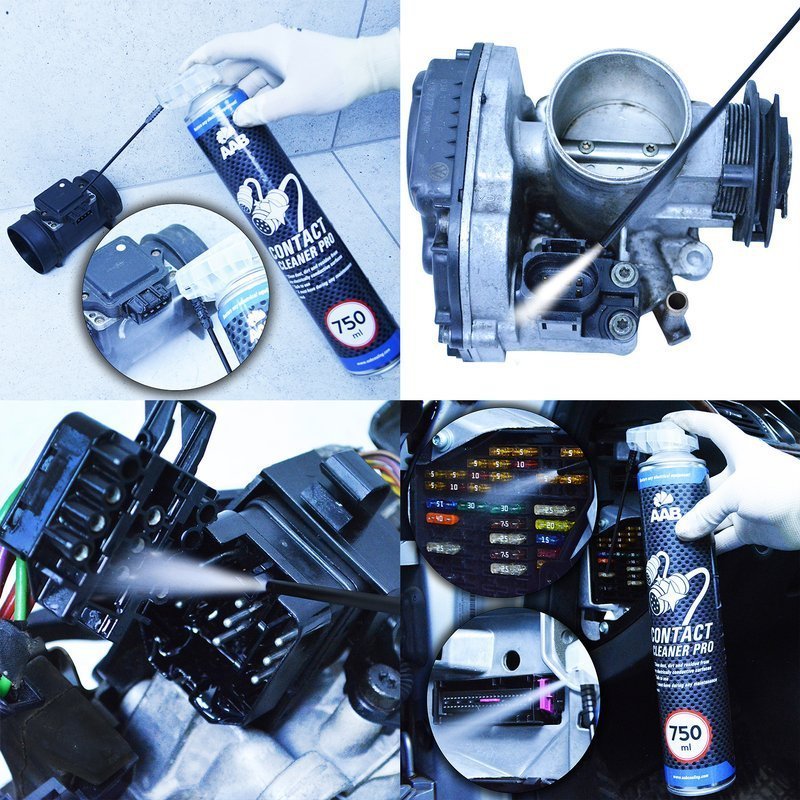 6x AAB Contact Cleaner PRO750ml SPRAY CZYSCI STYKI EAN 5907678904072