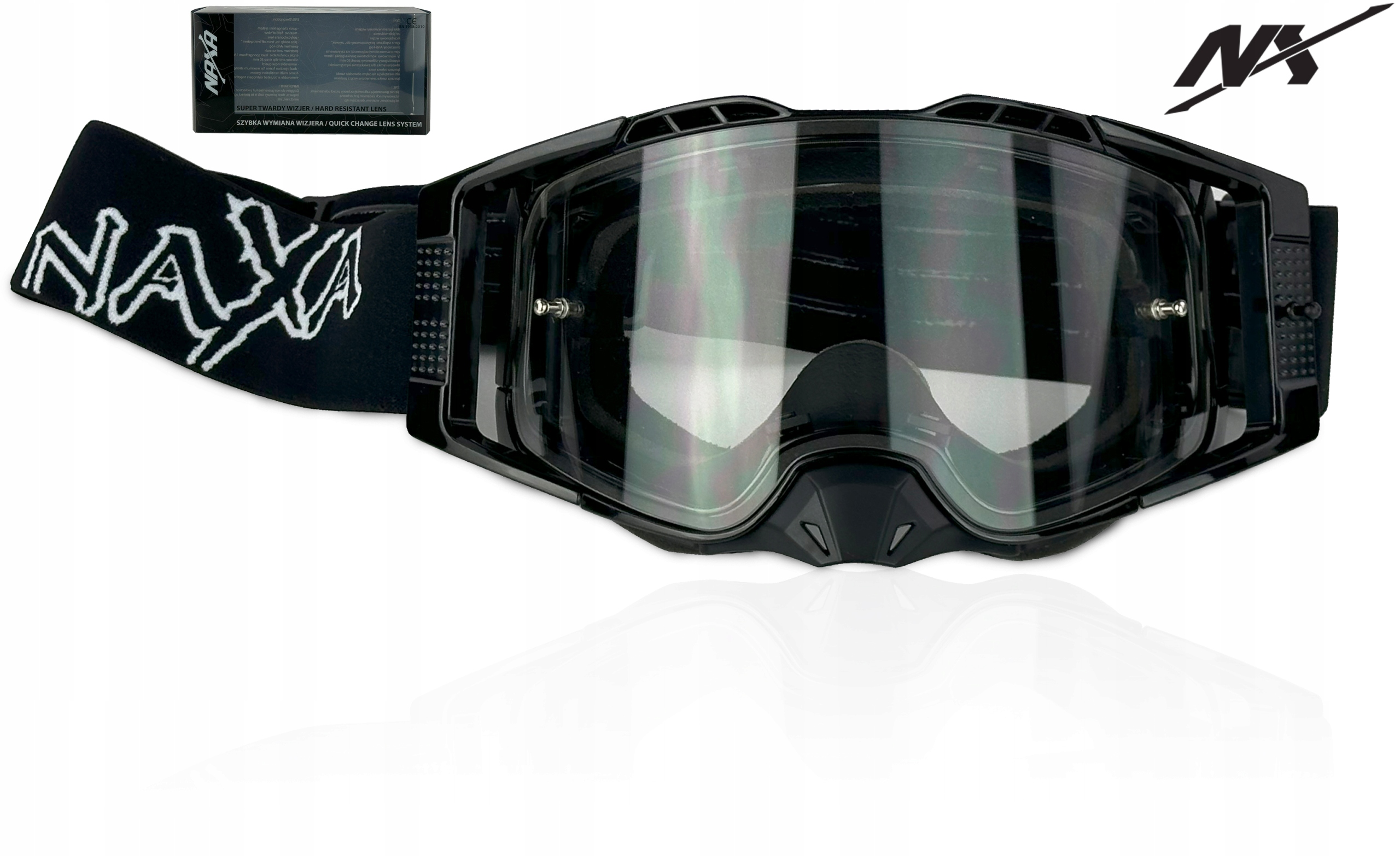 naxa> Prémiové Crossové Brýle Atv Odnímací Tvrdý Anti-fog Hledáček Certifikace
