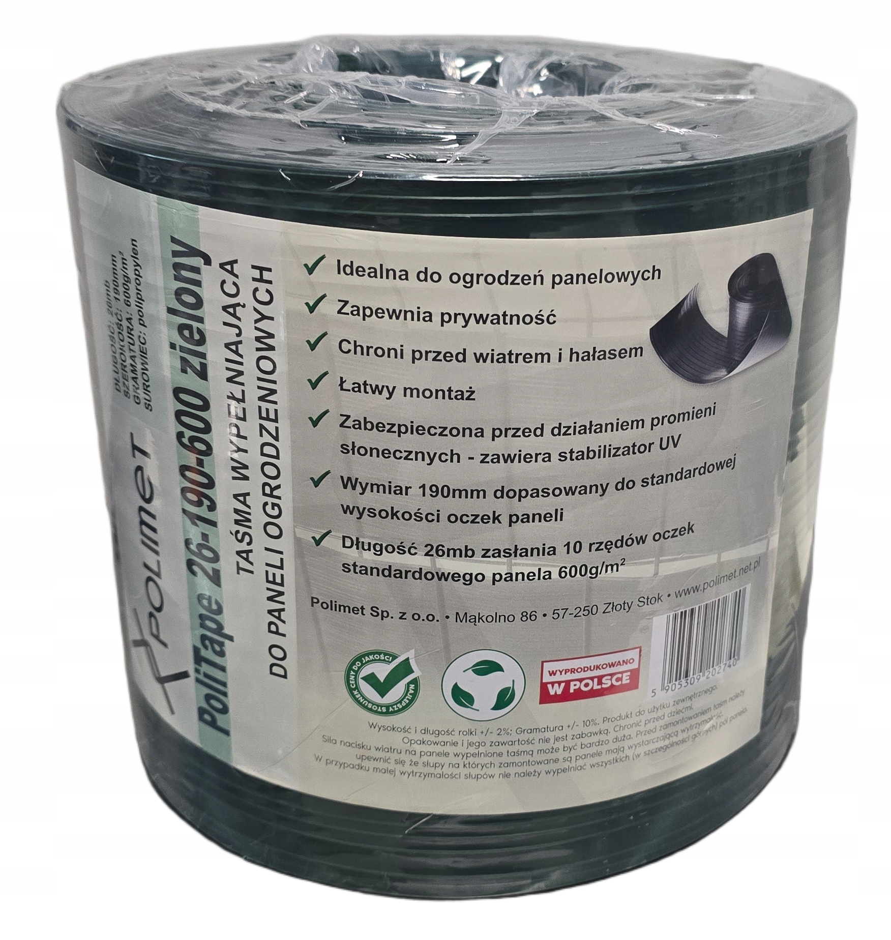 Stínící panelové pásy – zelená 19 cm x 26 m – záruka soukromí