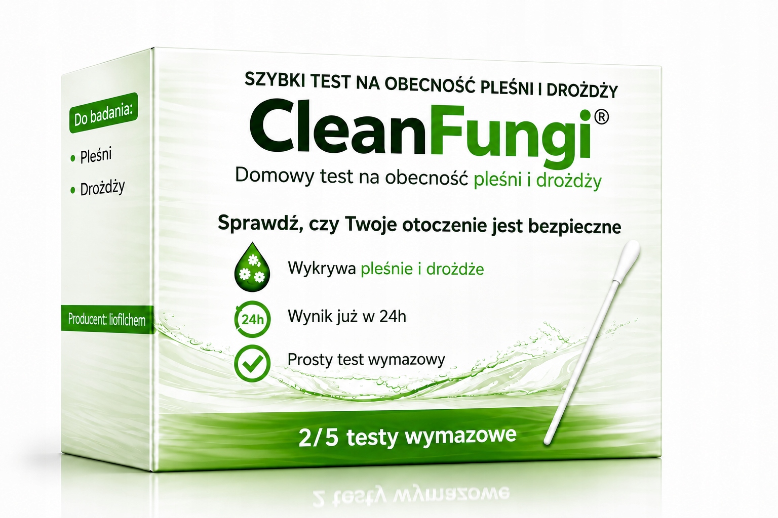 CleanFungi – Domowy test na obecność grzybów, pleśni i drożdży 2 szt.