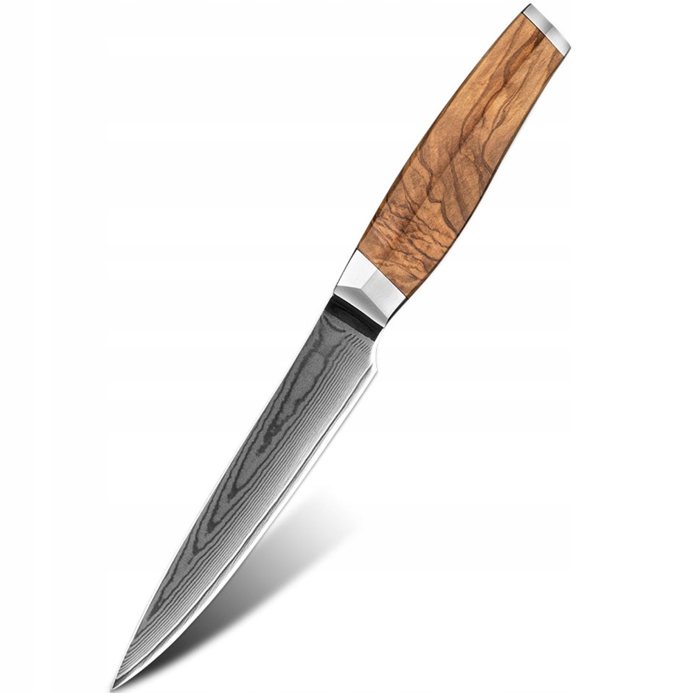 Damaškový kuchynský nôž Zenroku Utility/Hnedá KP-37562