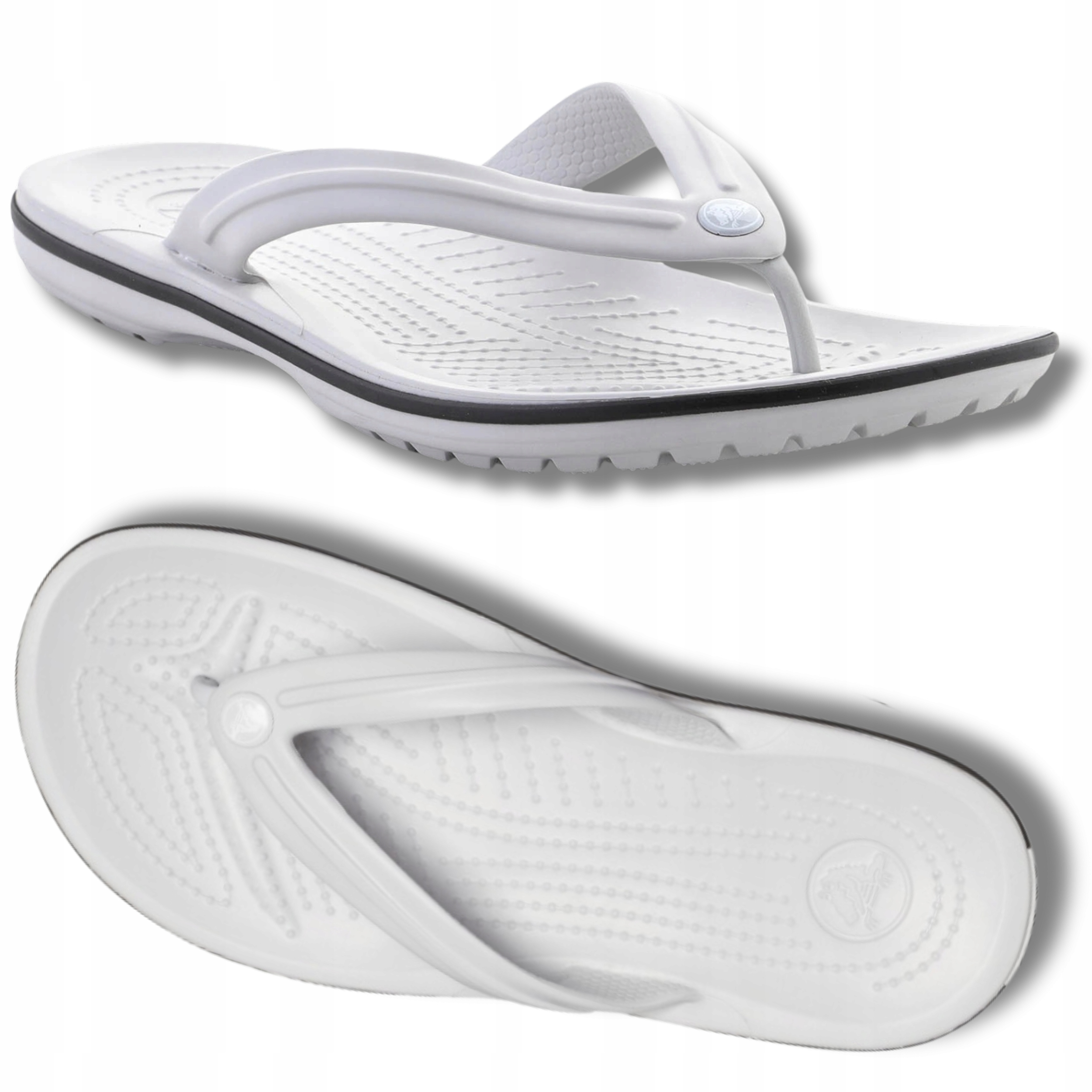 Žabky Crocs Crocband Flip Pánské Pantofle Pohodlné Lehké Šedé 46,5 M12