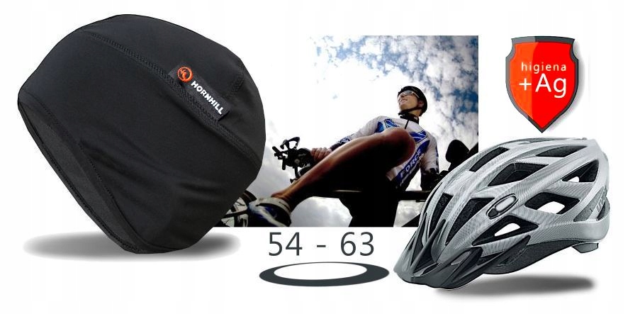 Supercienka TERMOAKTYWNA czapka pod KASK Soft + Ag Kolor czarny