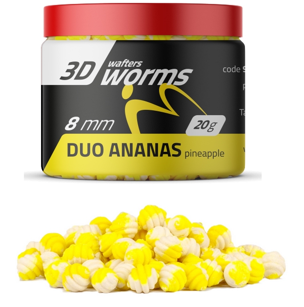 MatchPRO PRZYNĘTA TOP WORMS WAFTERS DUO PINEAPPLE 8mm 20g