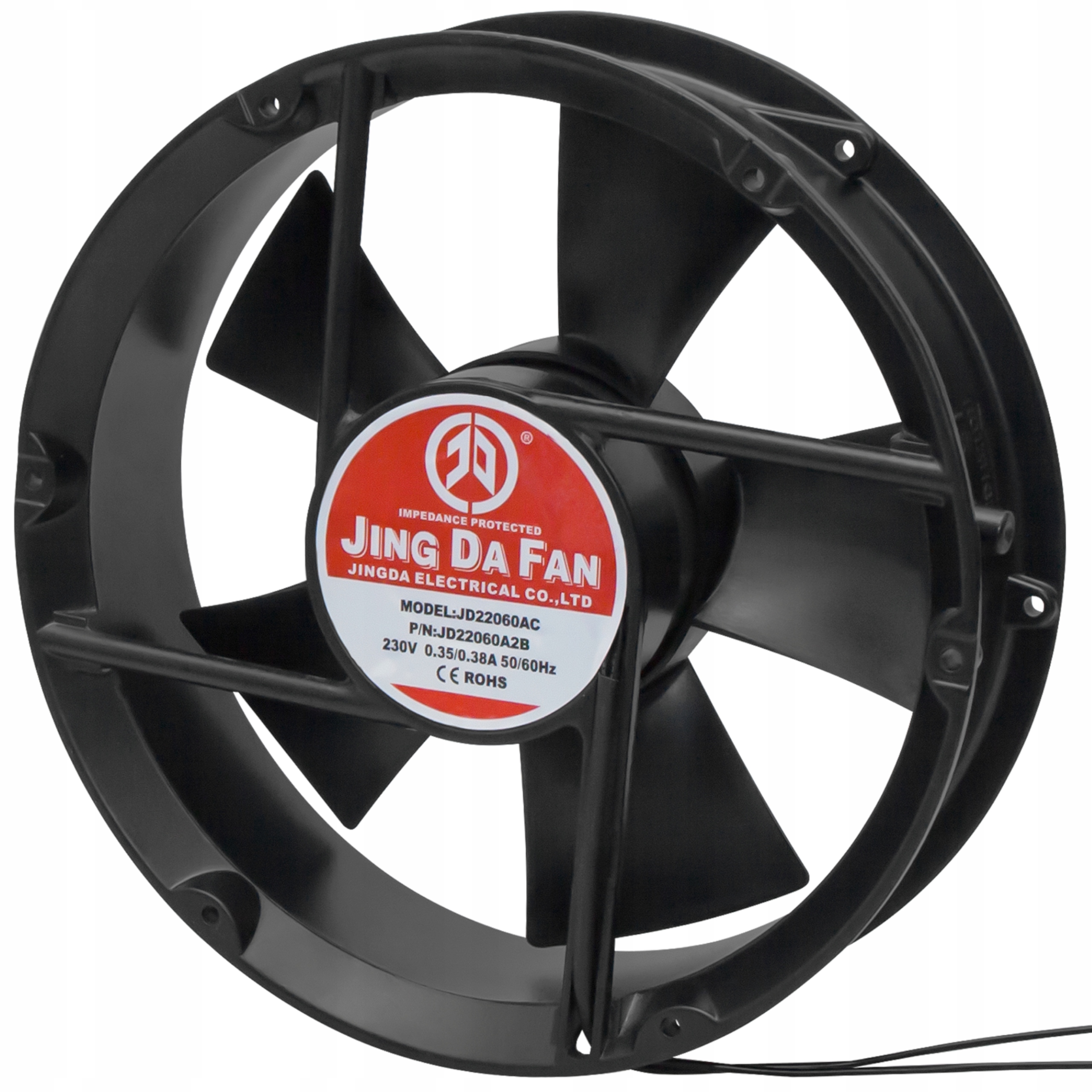 Wentylator Kulkowy Okrągły Chłodzenie 230V 220x220x60mm Wiatrak Wydajny