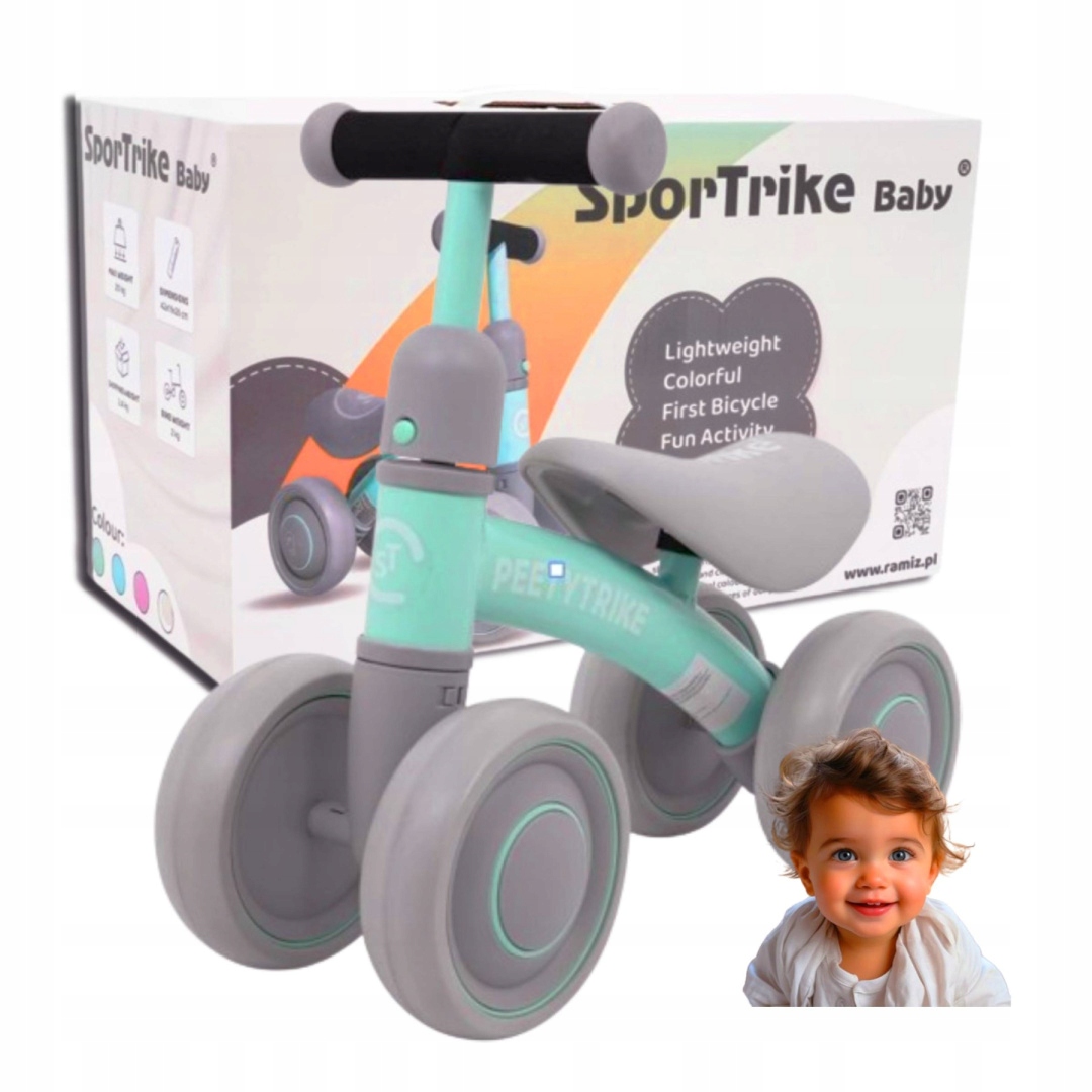 Rowerek biegowy Jeździk Sportrike PettyTrike Z7 zielony
