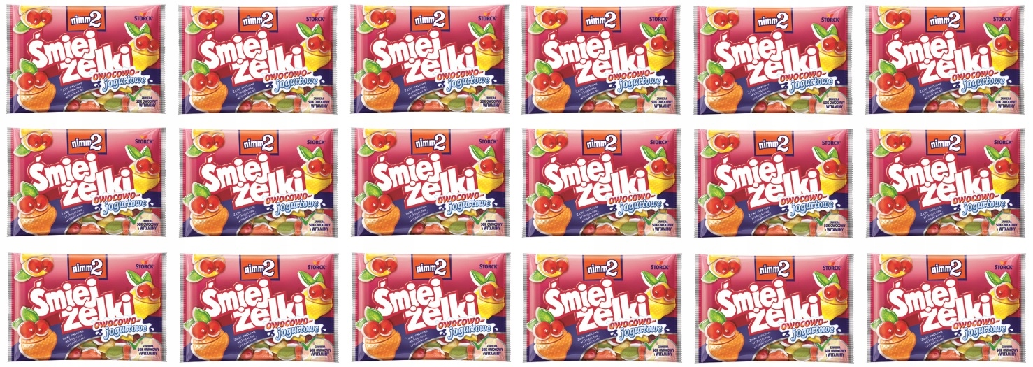 18x 100g NIMM2 Śmiejżelki owocowo-jogurtowe Karton
