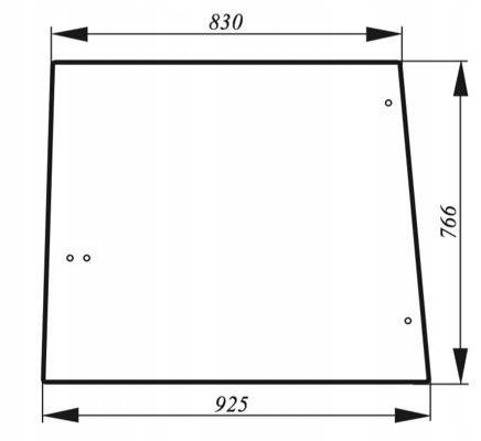 sklo John Deere kabina SG2 boční 4 otvory L57977