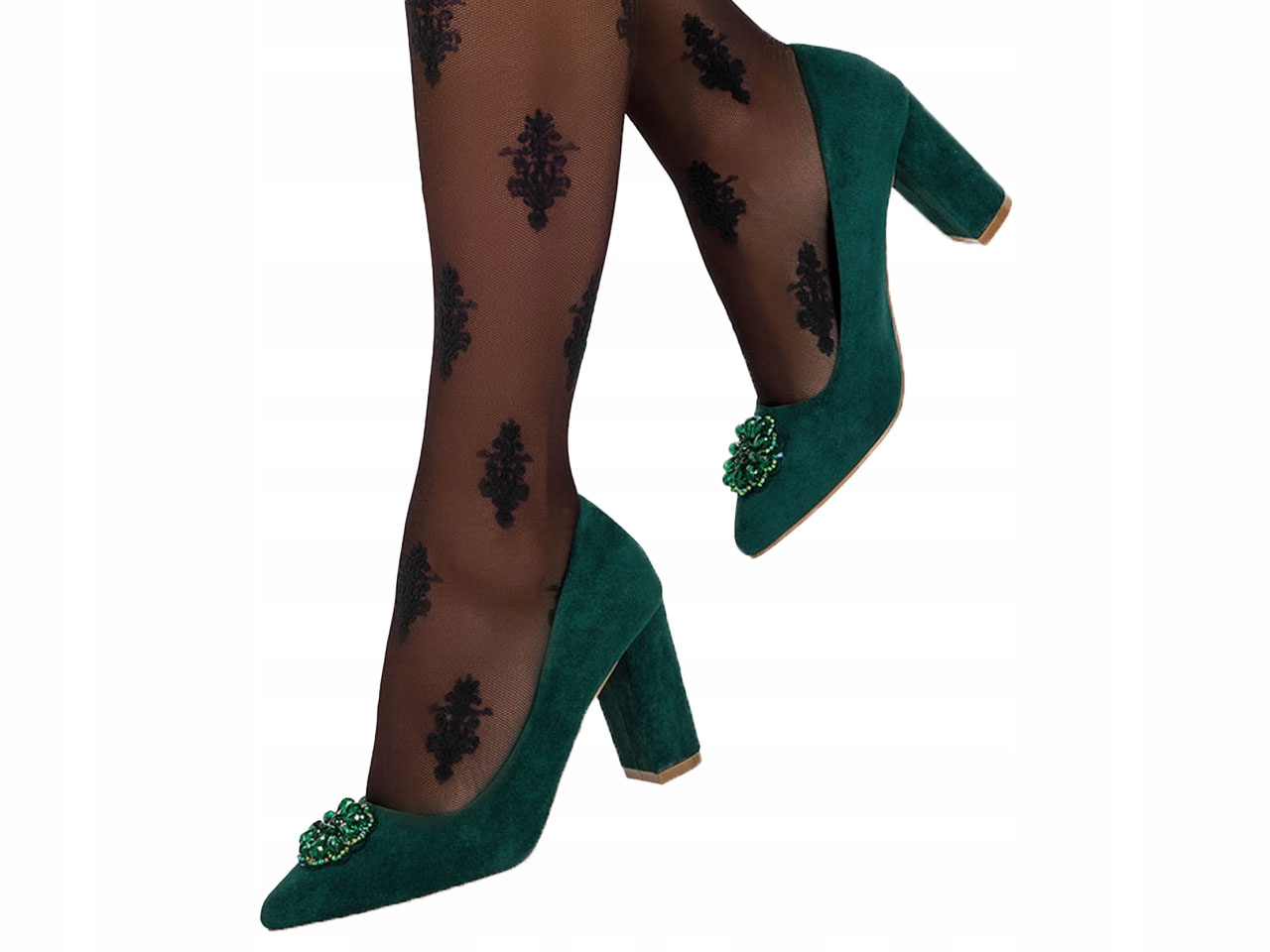 CZÓŁENKA NA SŁUPKU Z KRYSZTAŁKAMI WKŁADKA SKÓRA 40