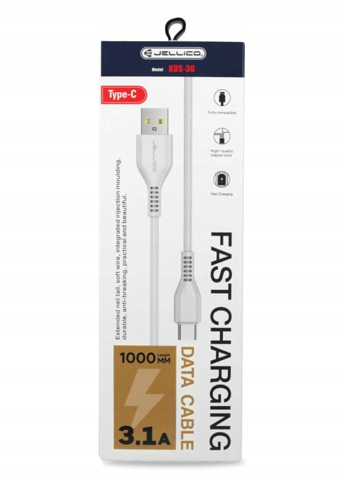 

Jellico KDS-30 Kabel Usb Typ C Fast Charge 3,1A