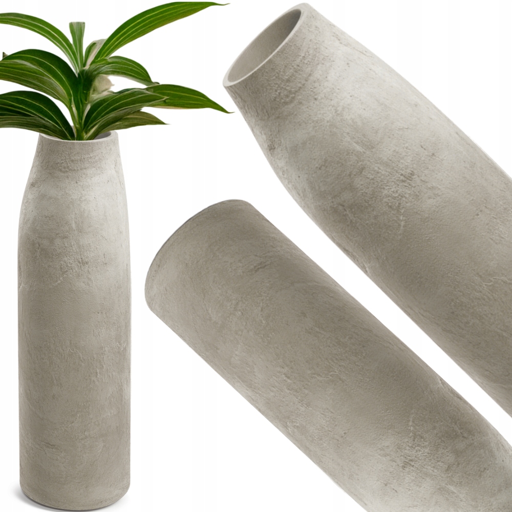Květináč Vysoký Velký Beton Sand 90 CM 3 L Natural Textura