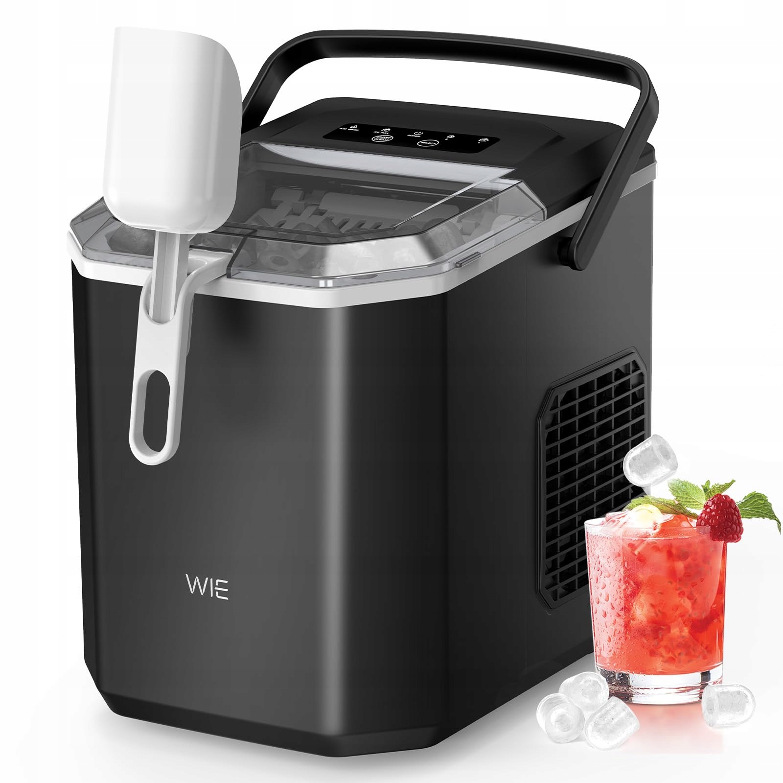 Výrobník ledu 12kg/24h 9 kostek za 6 minut Wie WI26EUB-C201 černý 100 W
