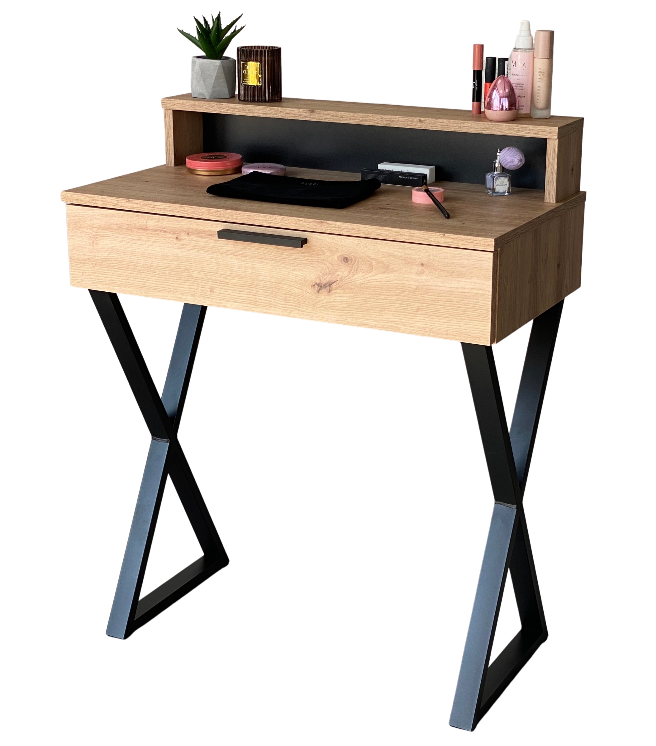 Toaletka Lena Plus Dub Artisan Kov Čierna X 75 CM