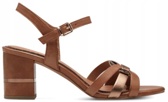 Dámské Kožené Sandály Na Podpatku Elegantní Dámské Módní Marco Tozzi 39