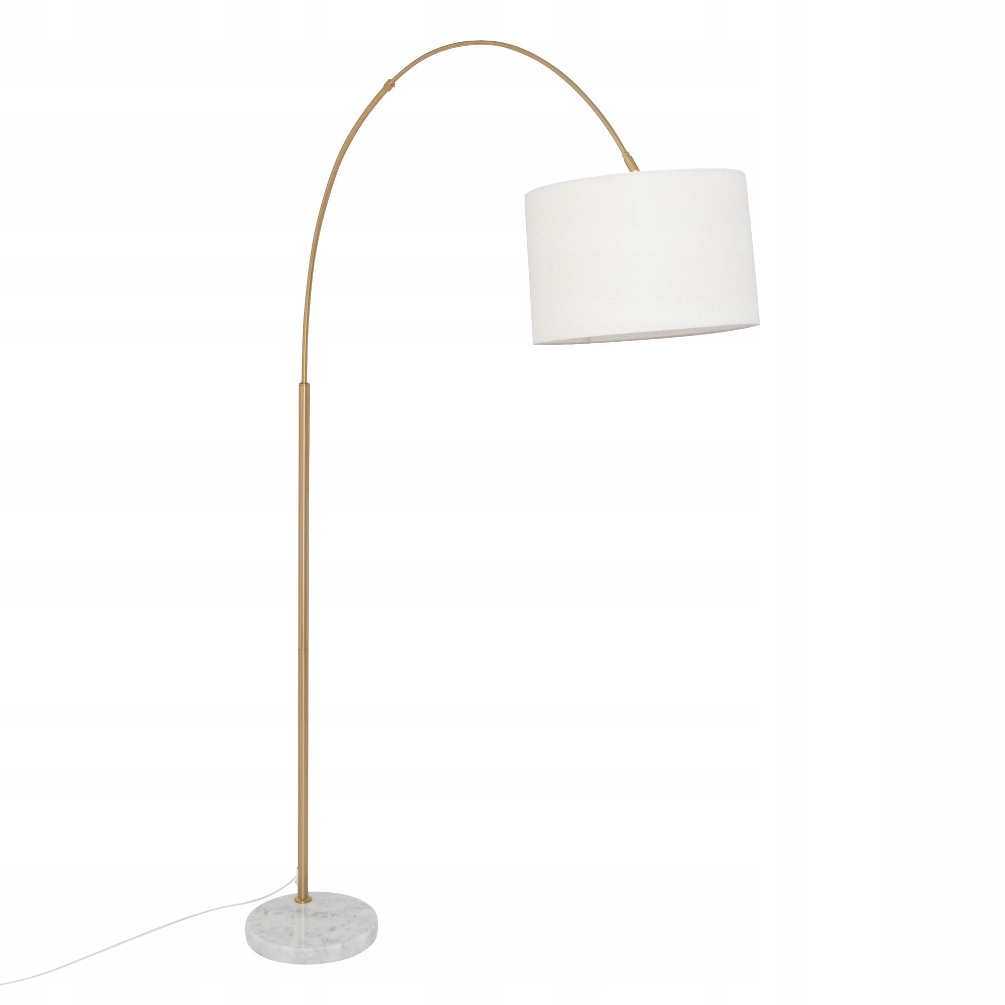 Oblúková Podlahová Lampa Kovová 195 CM S Nastaviteľným Tienidlom E27