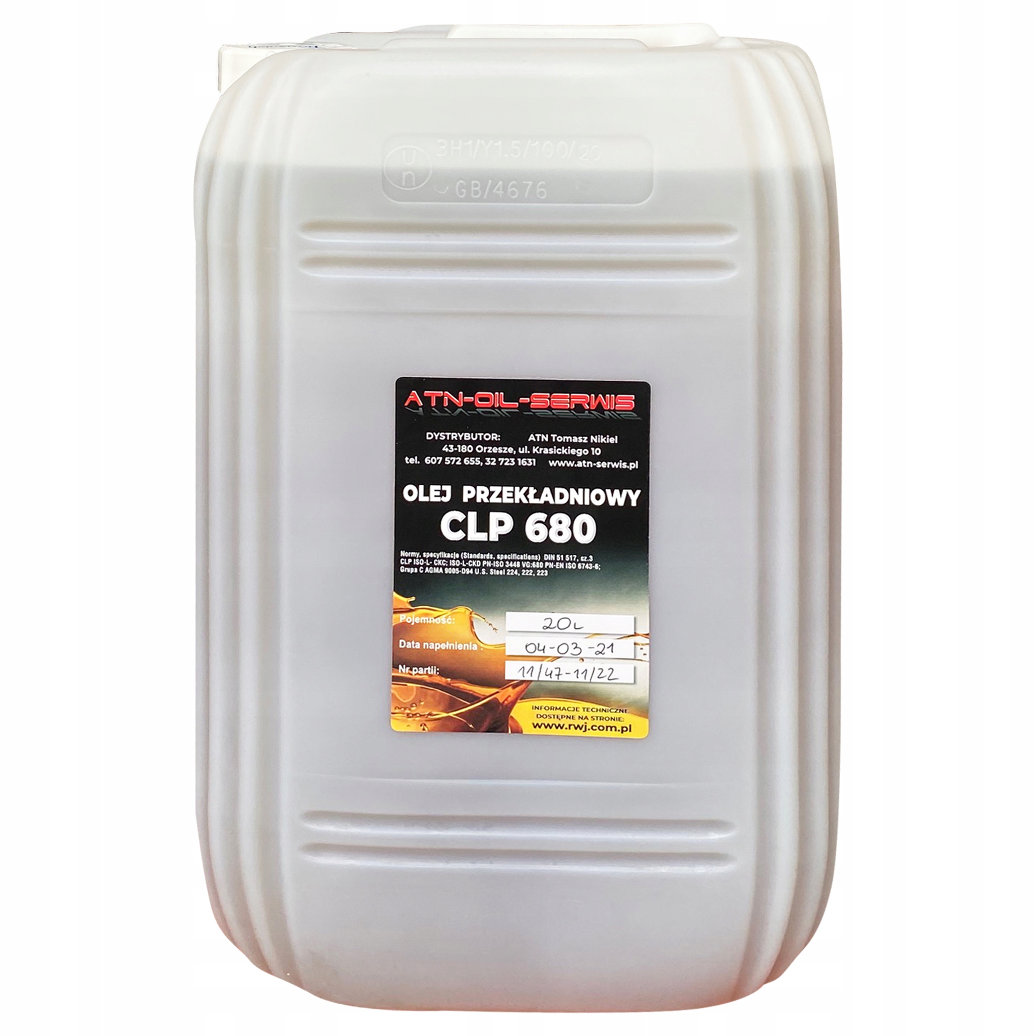 

Olej Przekładniowy Transol Clp 680 20L