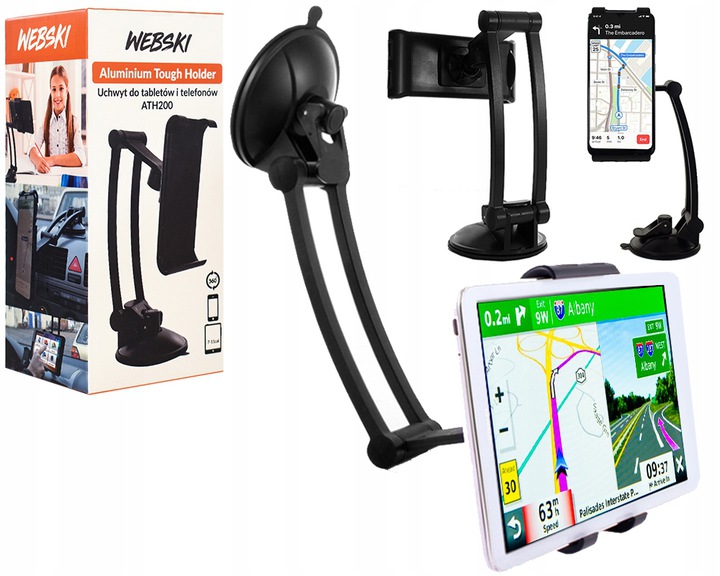 SAMOCHODOWY UCHWYT NA TABLET DO KOKPITU SZYBY Rodzaj do tabletów