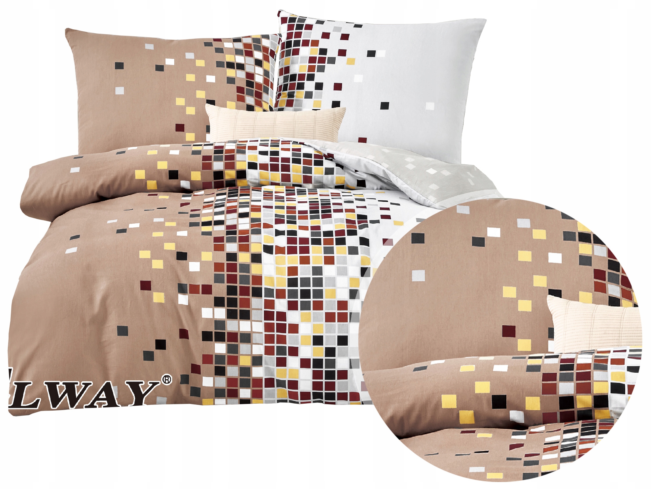 Pościel 160x200 Elway 100% Bawełna Komplet Pościeli Satynowej Nowe