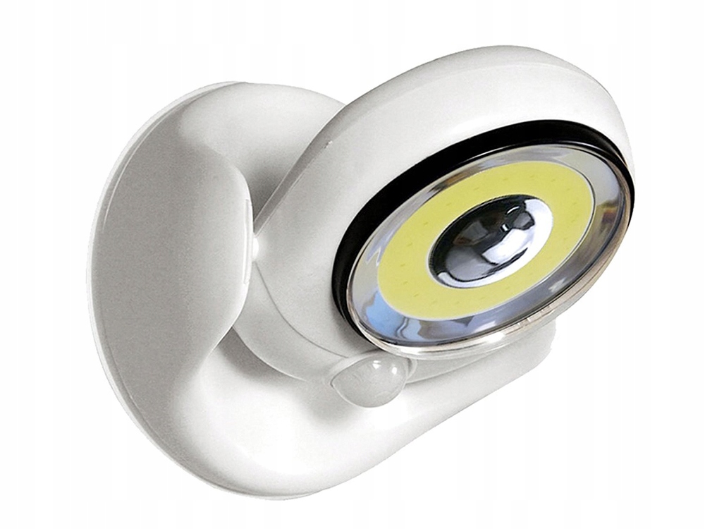 LAMPKA LED COB 360 NA BATERIE Z CZUJNIKIEM RUCHU Stan opakowania oryginalne