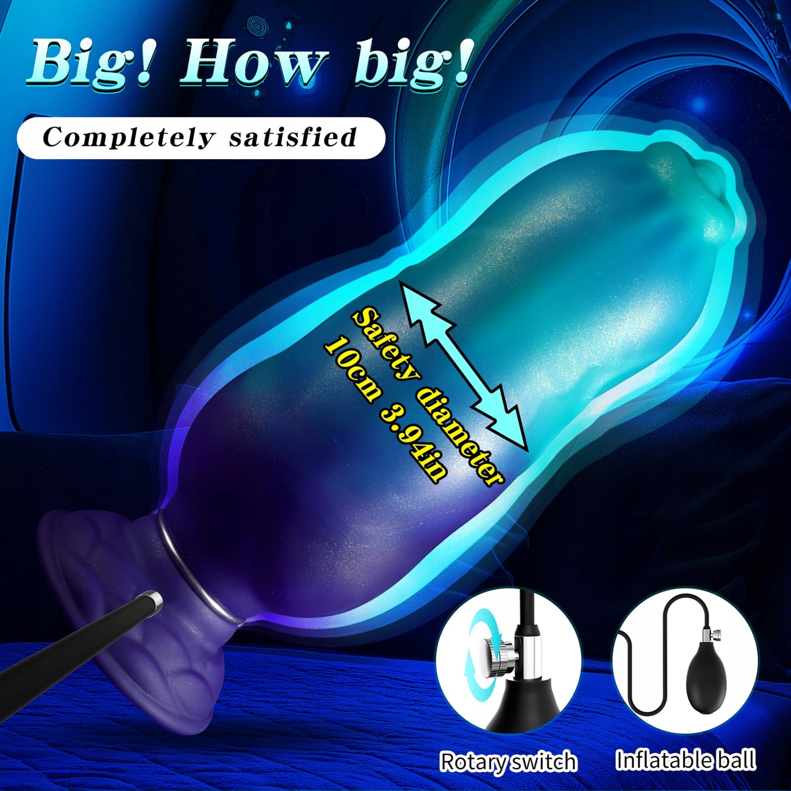 THLSEXY Dildo Dla Psa Nadmuchiwany Analny Plug Silikonowy Realistyczny XXL — miniatura 4