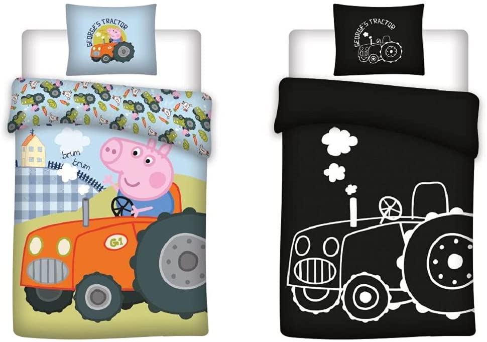 

Pościel dziecięca Świnka Peppa 100x135 Świecąca