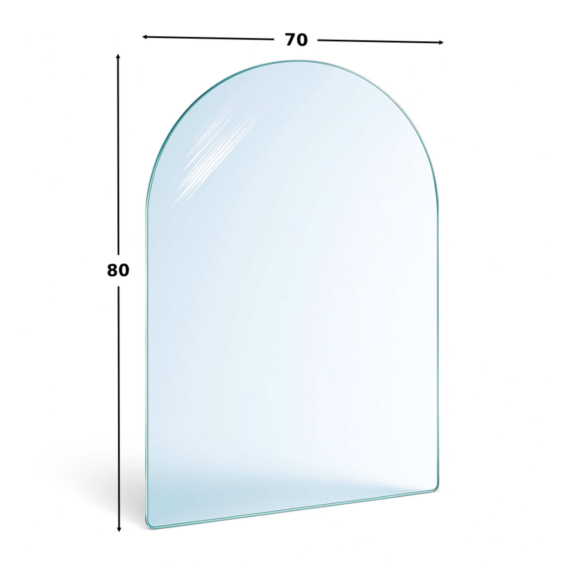 Tvrzené Sklo Pod Krb Základna 80x70 5 MM Silné Bezpečnostní Sklo Kamna