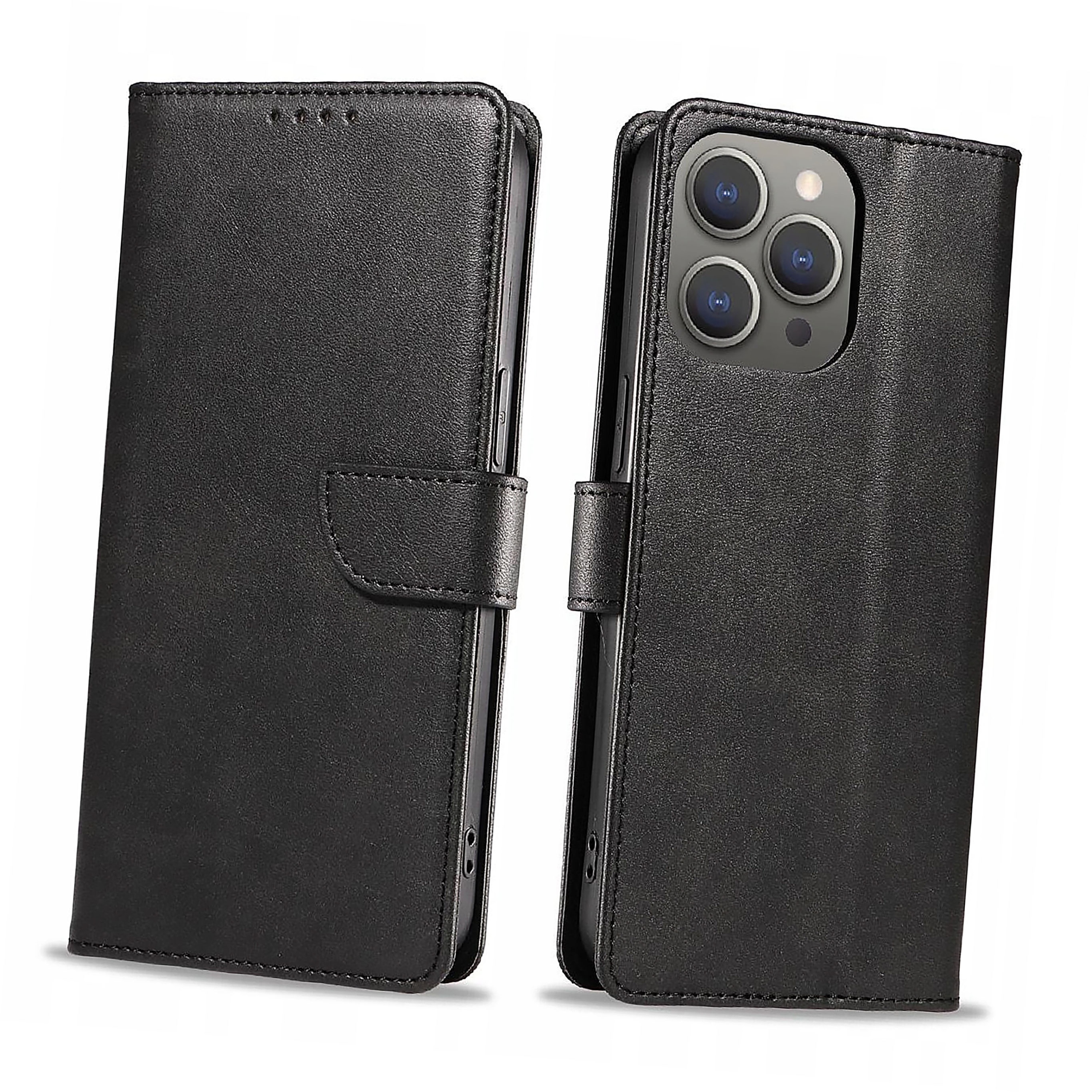 Etui Leather Book Case do iPhone 16 Pro Max czarne