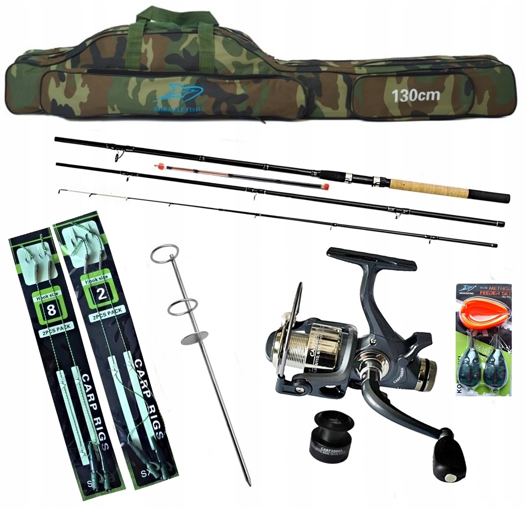 Zestaw Wędkarski Wędka360cm Kołowrotek Carp3000A Pokrowiec Nr 169
