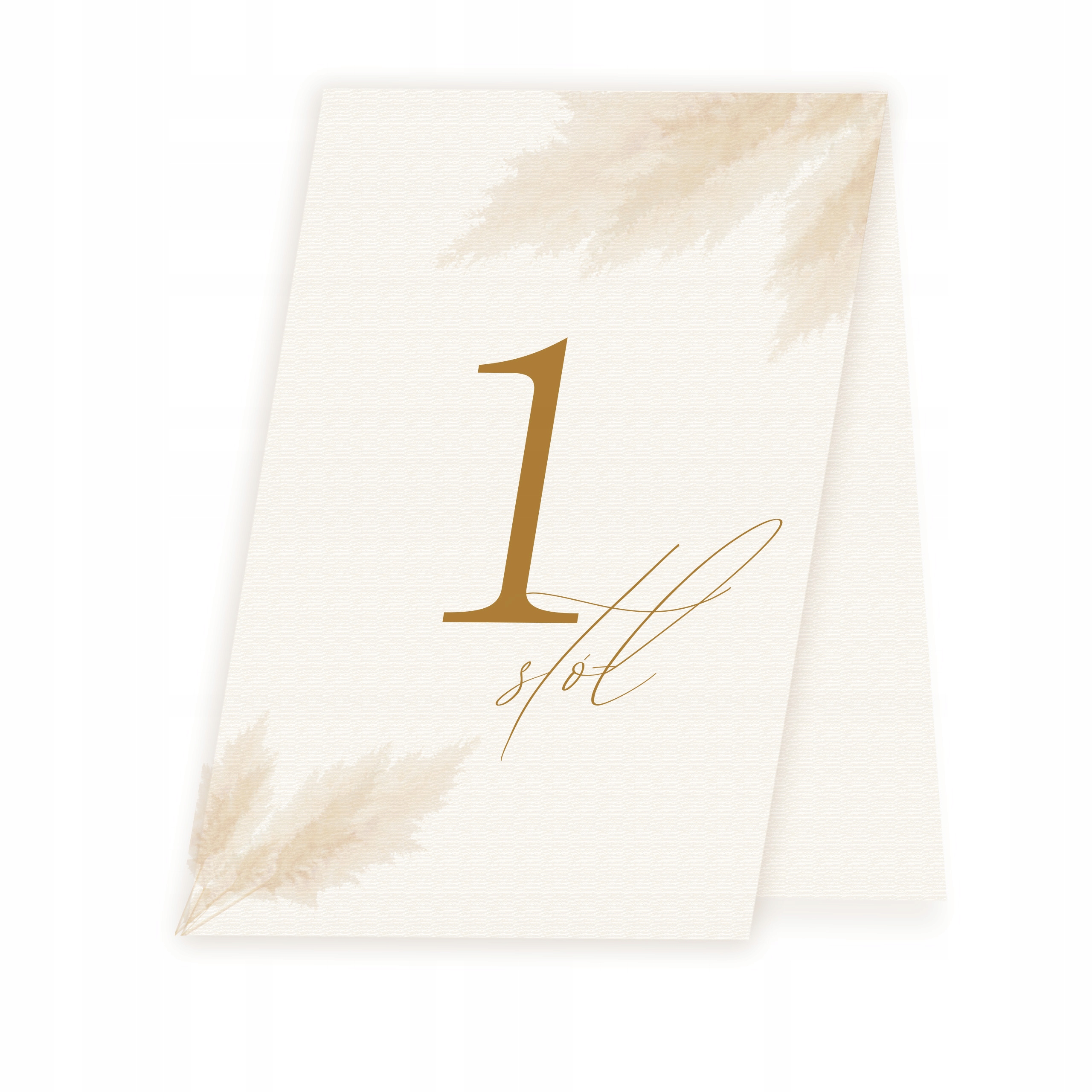 Numerki na stół na wesele rustykalne boho