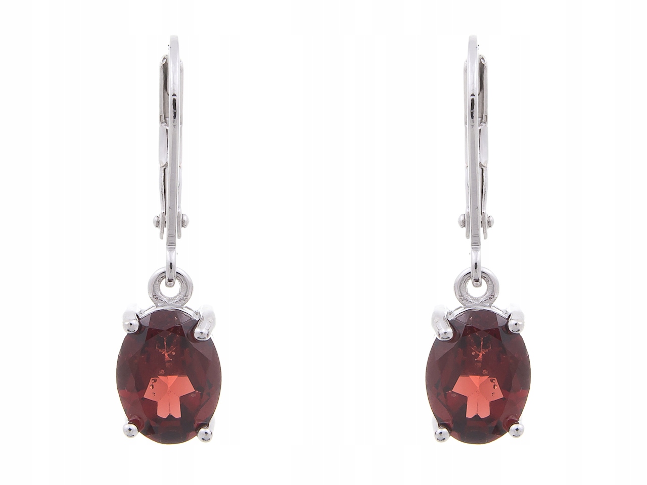 Závěsné Stříbrné Náušnice Rhodiované Granátové Jablko Přírodní Dárek