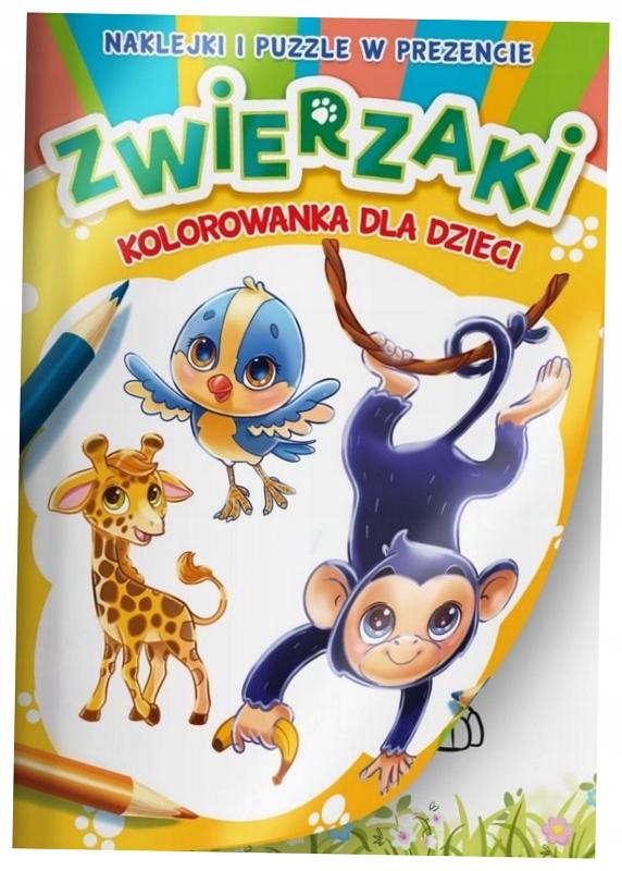 Zwierzaki kolorowanka z naklejkami 210 2022