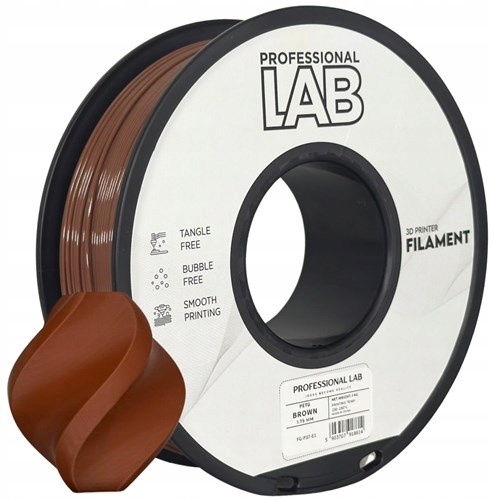 10 x Filament Petg Brown Bronzový Prof. Lab. 1,75 mm 1 kg 3D tlačiareň