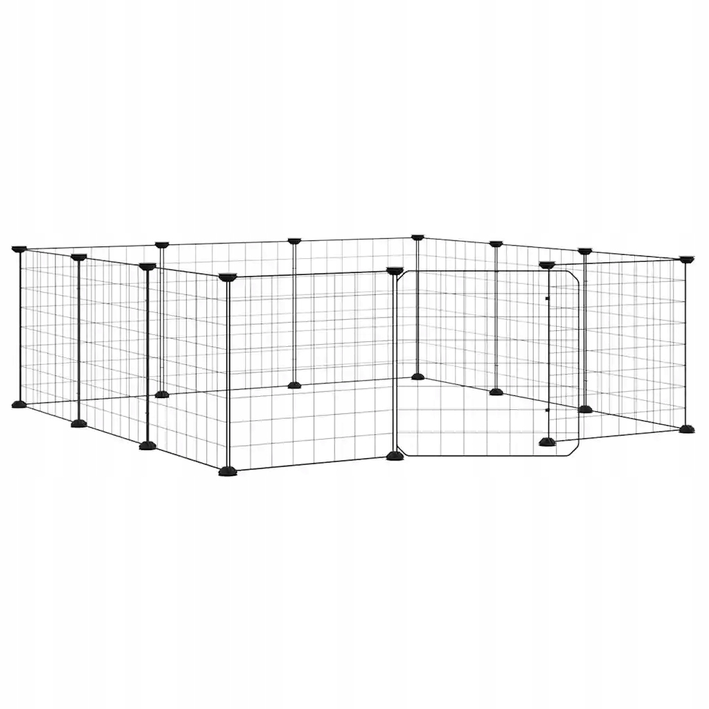 Levně Černá klec pro zvířata, rozměry panelu 35 x 35 cm