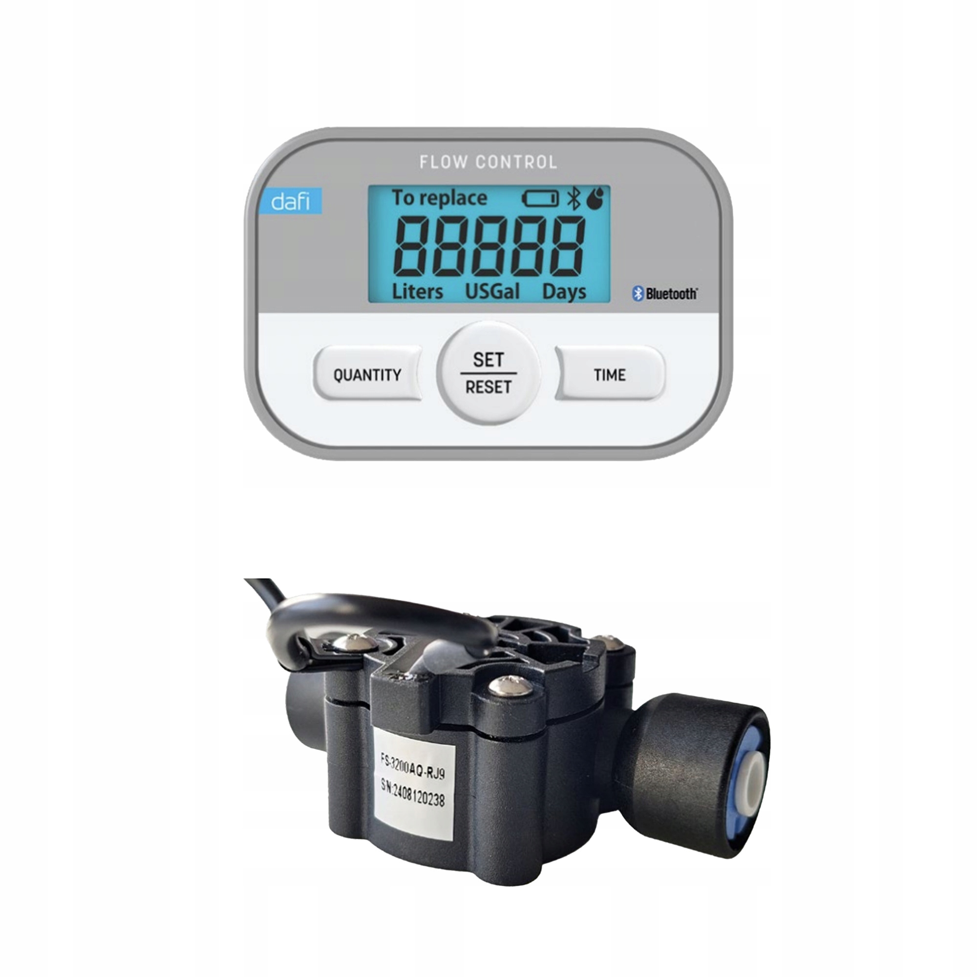 Dafi Flow Meter System Monitorowania Zużycia Filtra Elektroniczny Bt