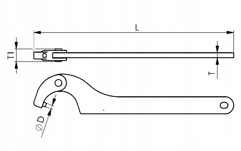 AMF 53181 Klucz hakowy z czopem 60 90mm Number of Elements single
