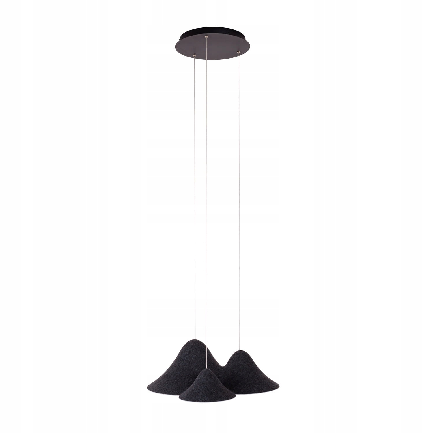 Czarno-szara lampa wisząca z filcem 21W Led do salonu Maxlight