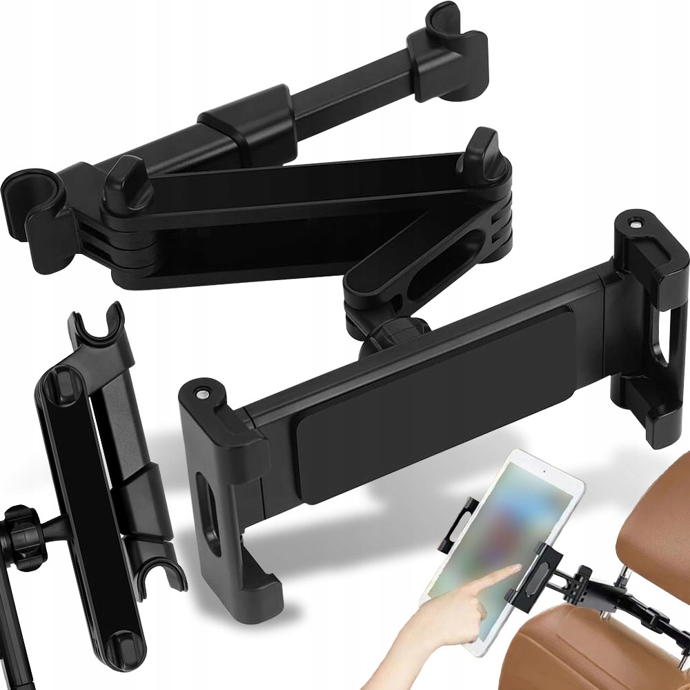 REGULOWANY UCHWYT SAMOCHODOWY NA TABLET TELEFON ZAGŁÓWEK SIEDZENIE DO AUTA