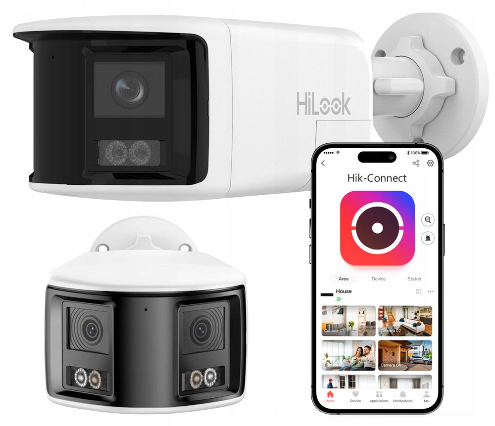 Ip kamera PoE 8Mpx Panoramatická HiLook od Hikvision Dual Lens Detekcia 2.0
