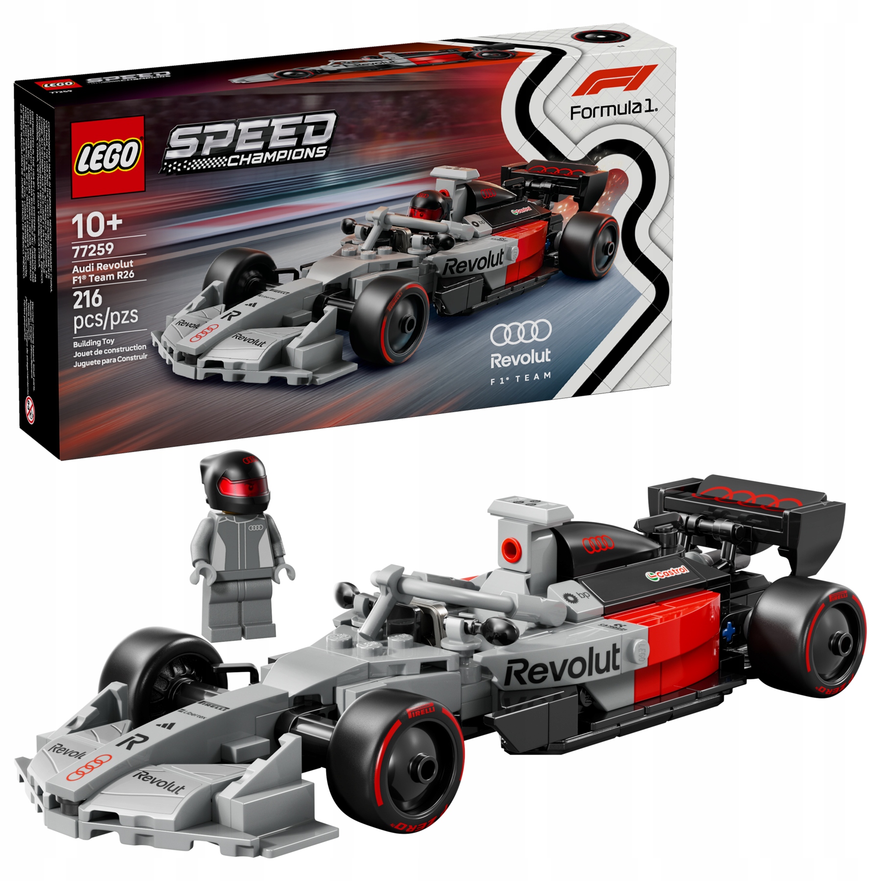 Lego Speed Champions 77259 Formule Audi Revolut F1 Team R26 Formule 1 Auto