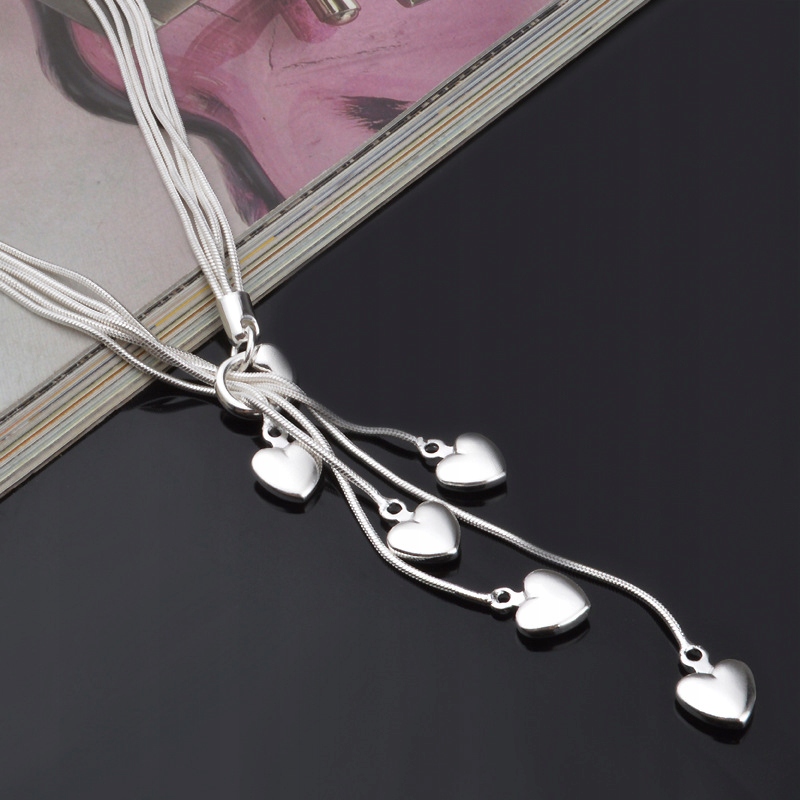 MAŁY NASZYJNIK MIŁOŚĆ PREMIUM MATERIAŁ BRZOSKWINIOWE SERCE Marka bez marki