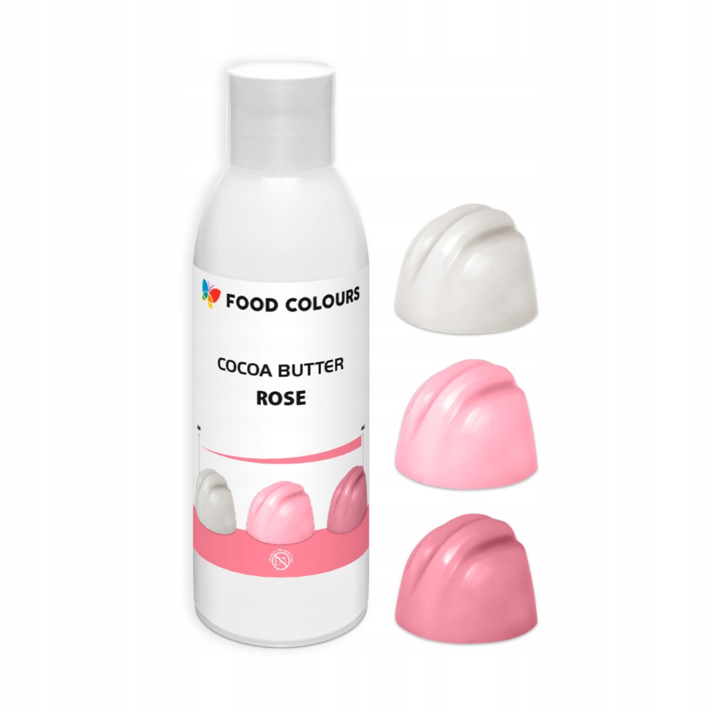 Levně Food Colours kakaové máslo růžové rose 100 g