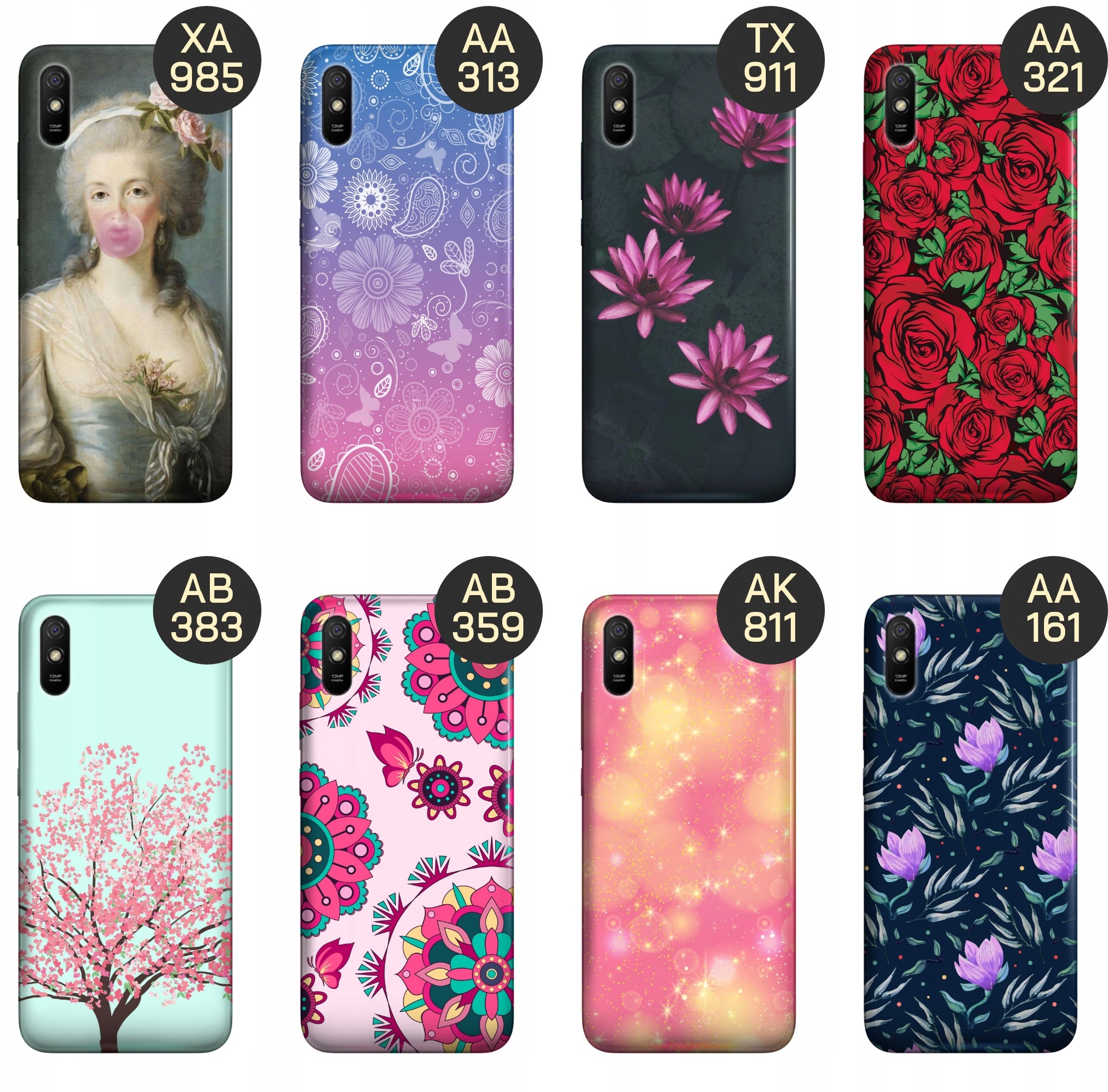 ETUI DO XIAOMI REDMI 9A WZORY ŁADNE PIĘKNE BEAUTY OBUDOWA POKROWIEC CASE Typ plecki