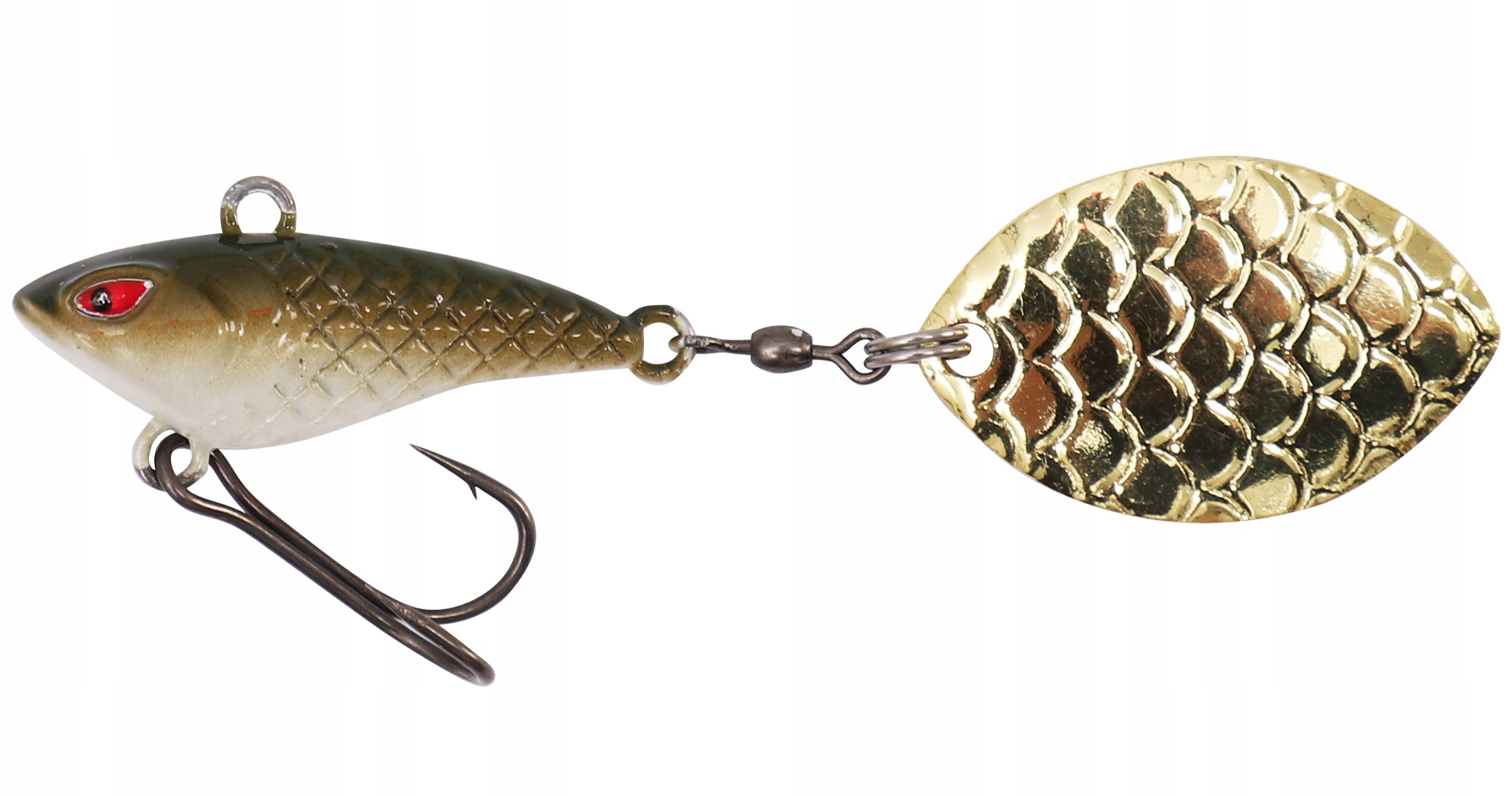 Przynęta Mikado Wirujący Ogonek M-tail 12g Dirty Olive Na Ryby Spinning