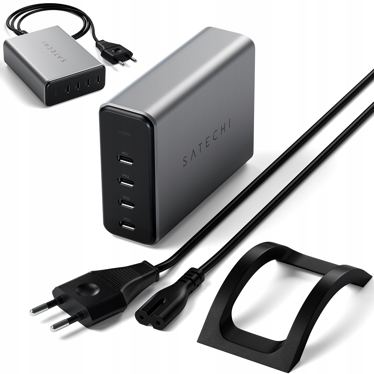 SATECHI - ŁADOWARKA SIECIOWA 4X USB-C 165W SZYBKI ZASILACZ ADAPTER