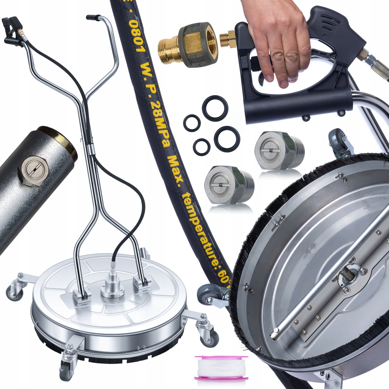 Szczotka T-racer Inox 61 CM Karcher Hd Hds Easy!lock Mycie Kostki Bruku