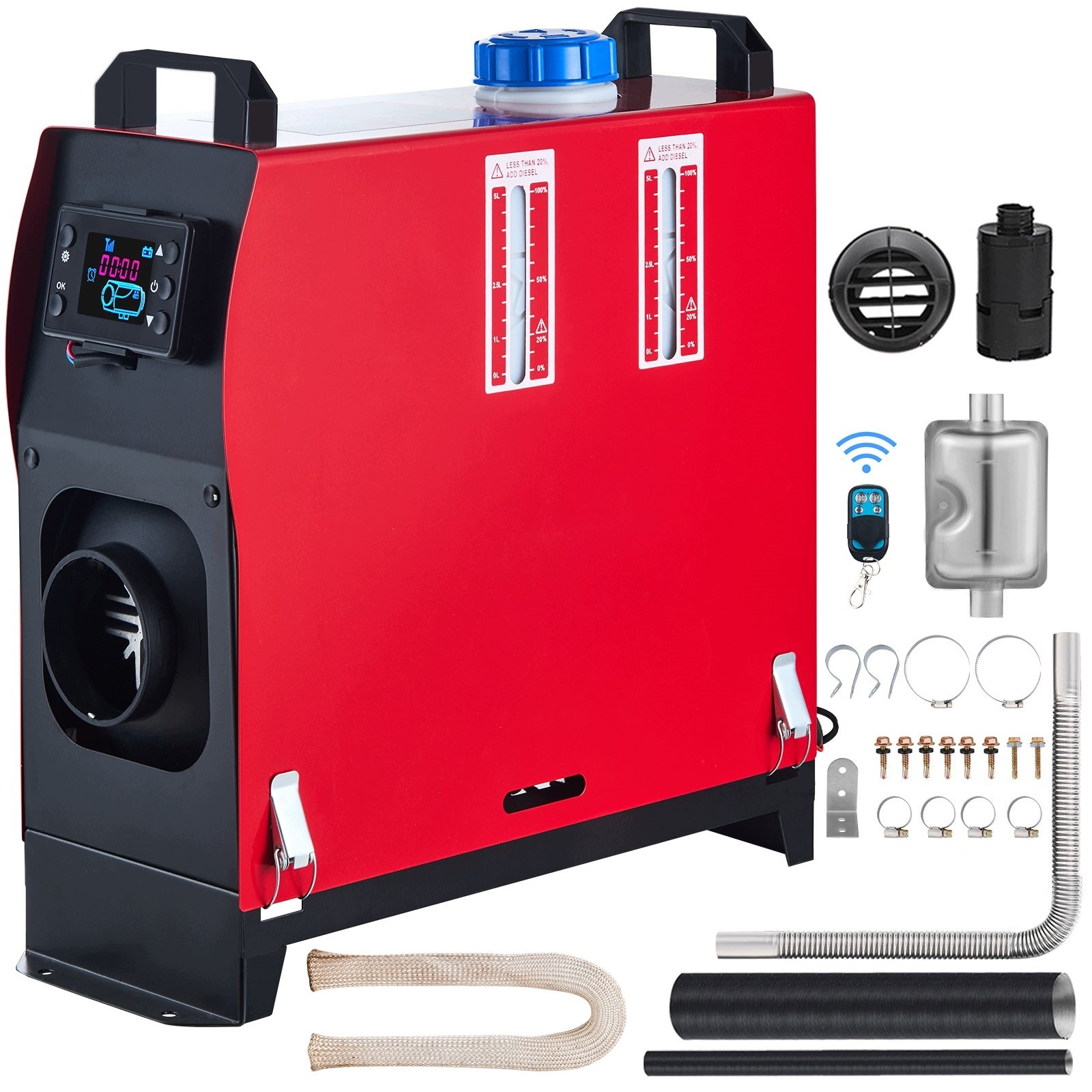 Naftové topení 5KW 12V s dálkovým ovládáním 30m