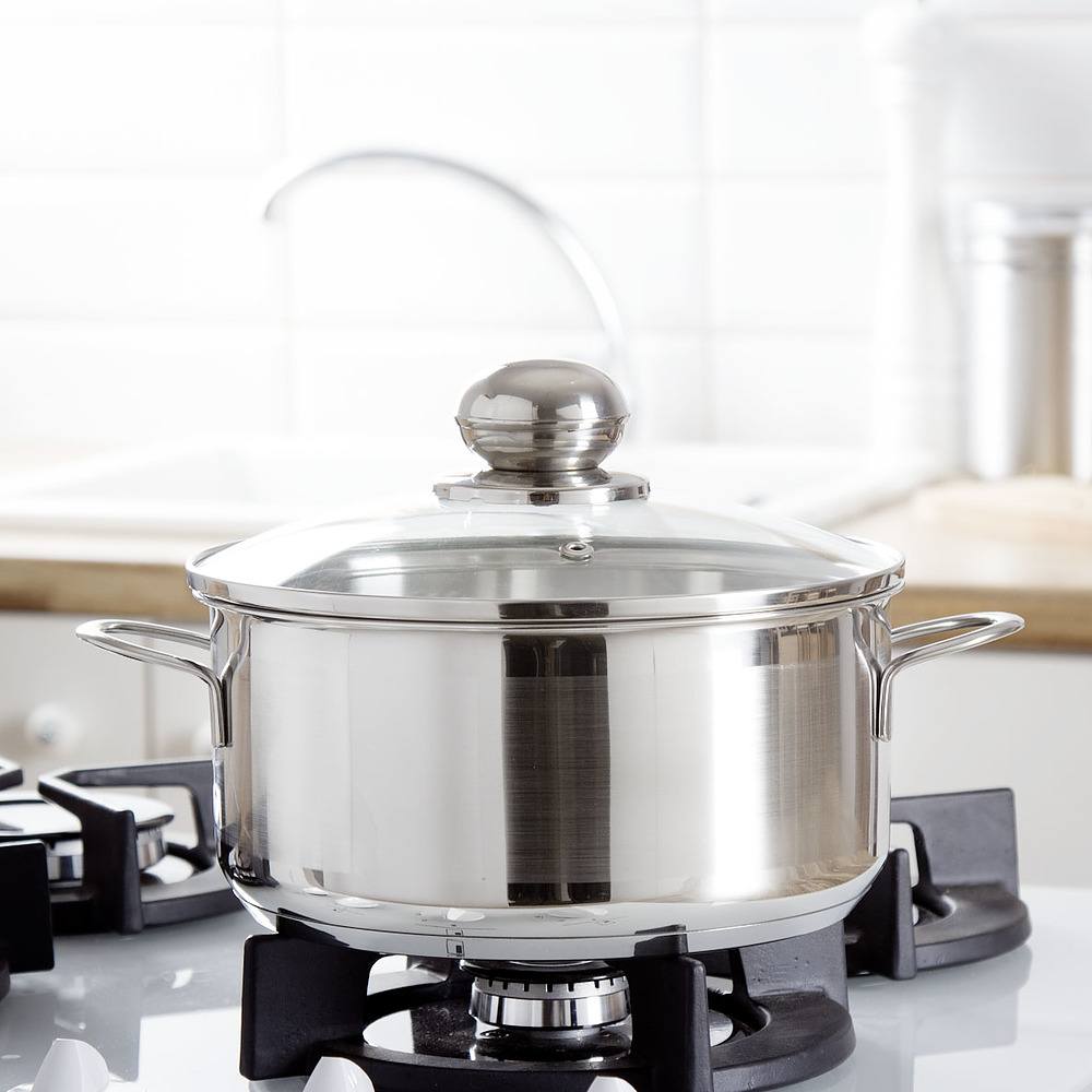 garnek 2,9l. ze stali nierdzewnej + szklana pokrywka fi-20 CITY — 7