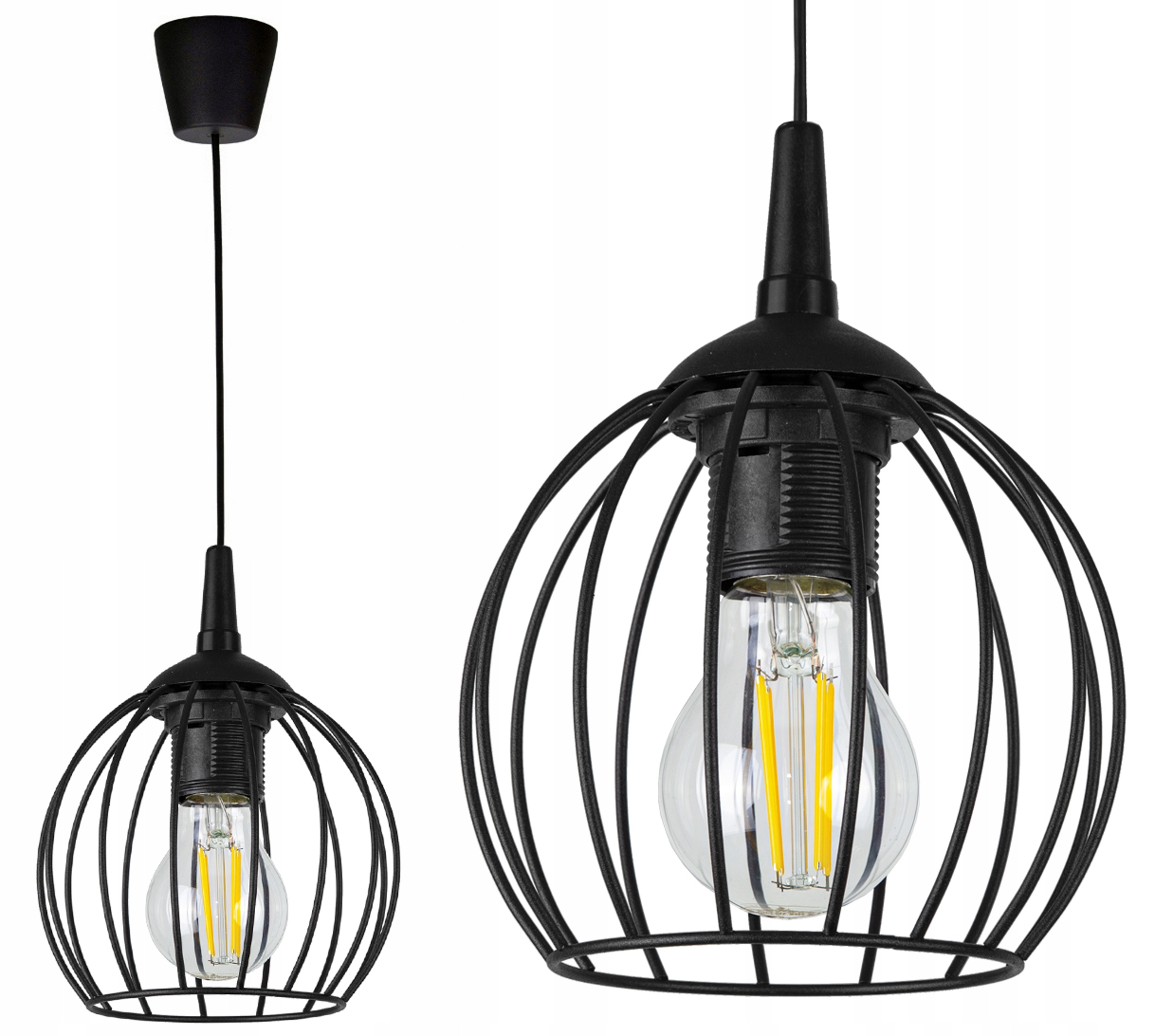 

Sufitowa Lampa Wisząca Retro Loft Edison Z Drutu